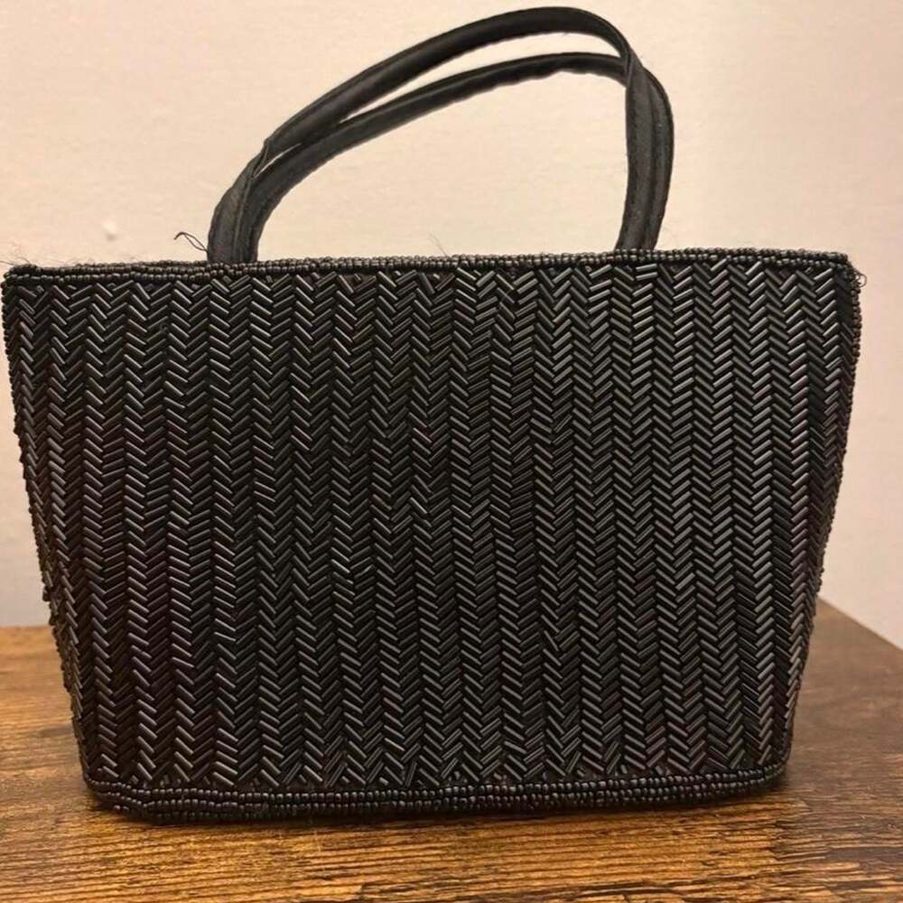 Ermo Beaded Black Mini Evening Purse